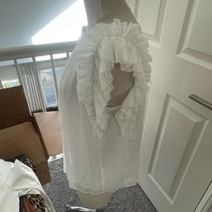 Sexy lined frilly and gorgeous white Top